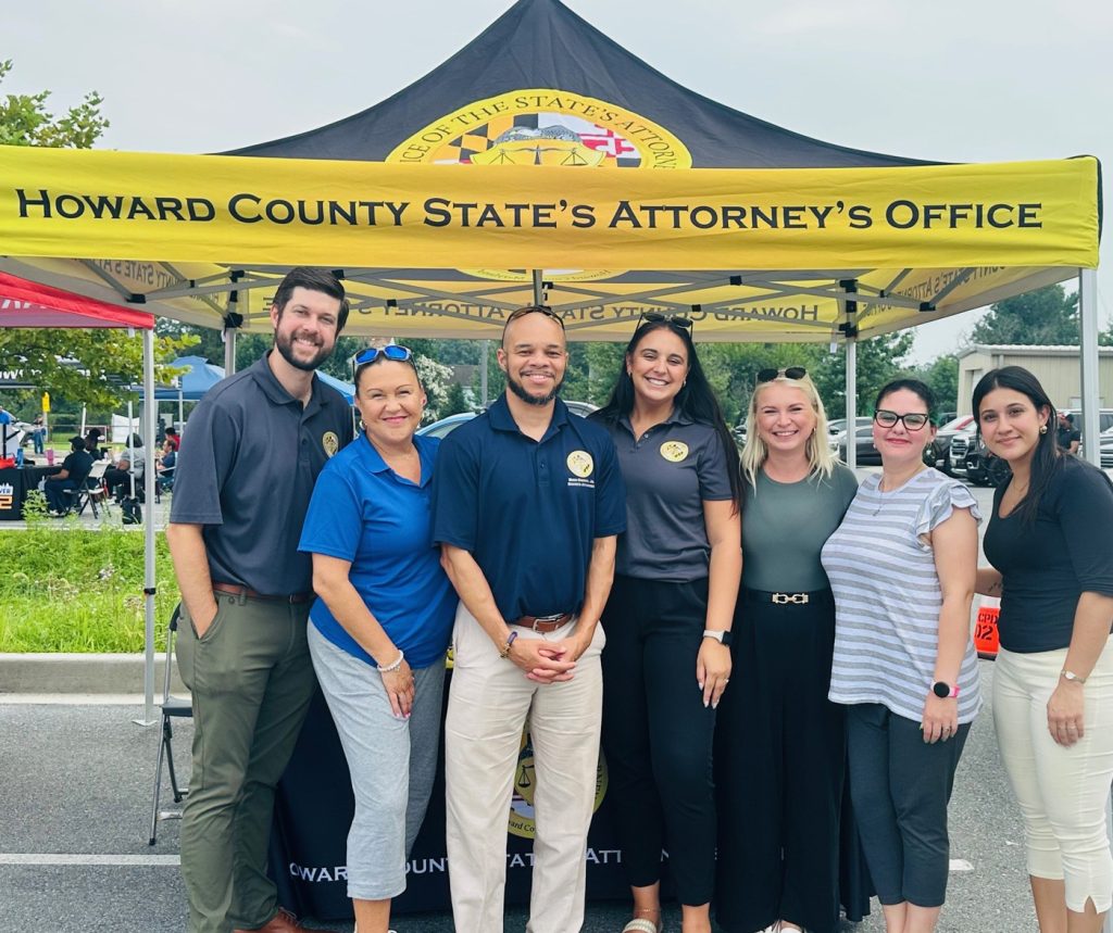 State's Attorney Rich Gibson with members of the State's Attorney Office at National Night Out