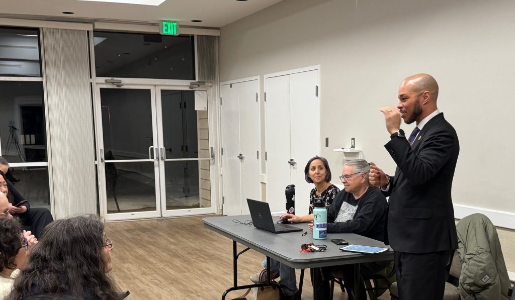 State's Attorney Rich Gibson speaking at a Public Safety forum